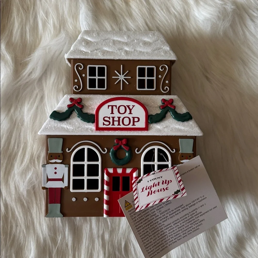 Target Bullseye Playground Light Up Toy Shop Christmas Village Decoration